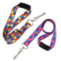 3/4" Autism Awareness Puzzle Lanyards